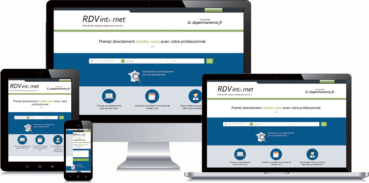 RDV internet en version responsive