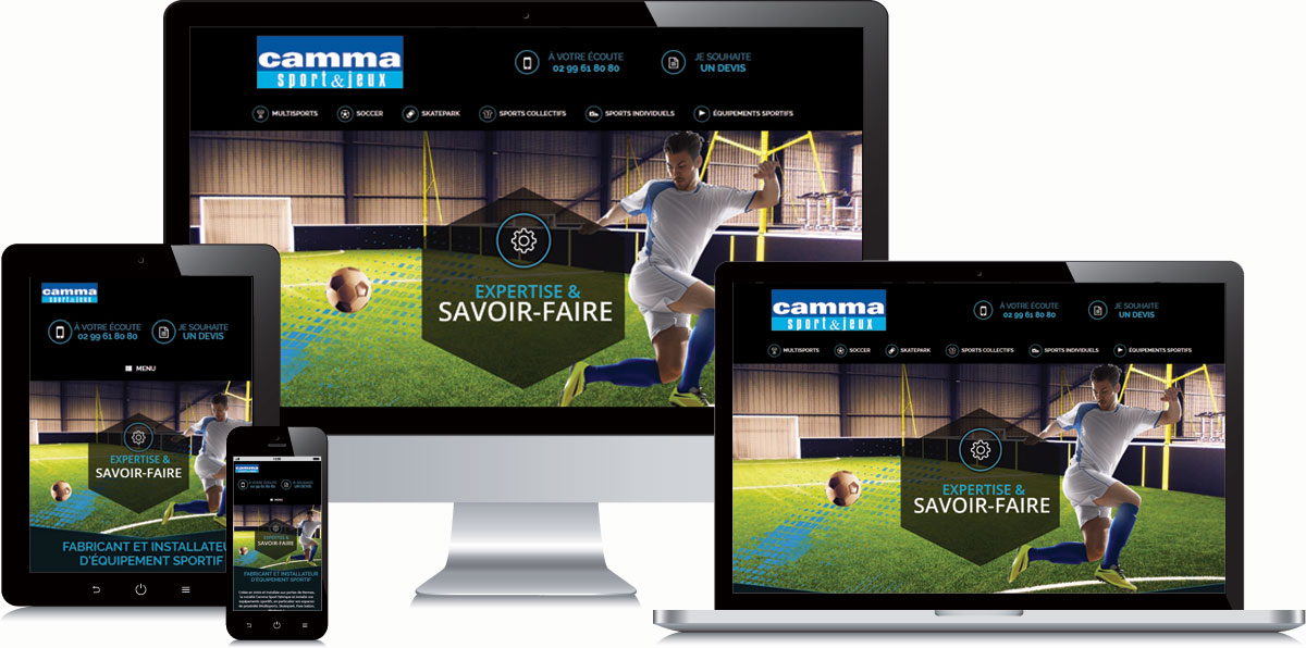 Camma Sport en ligne version responsive